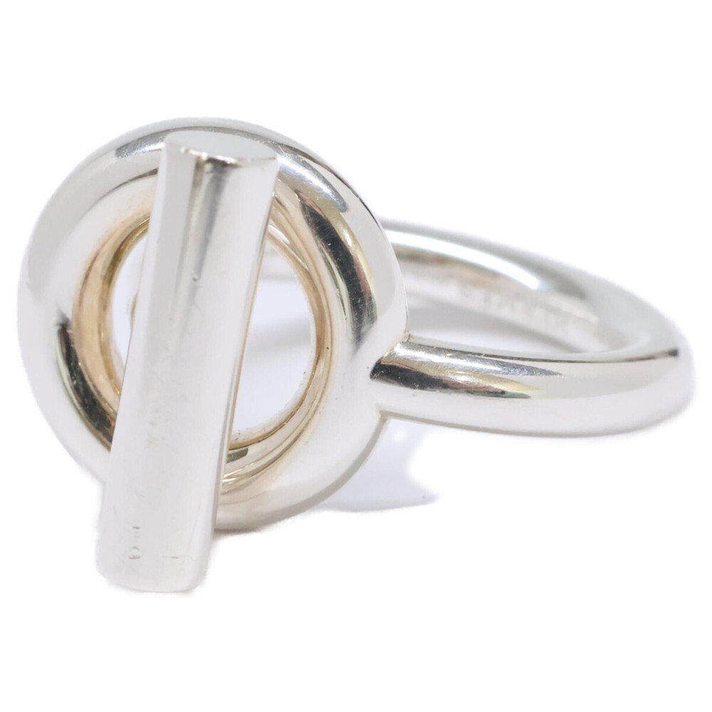 HERMES Ag925 Echappé MM Ring, Size 50, Silver, Women's - Picture 1 of 7